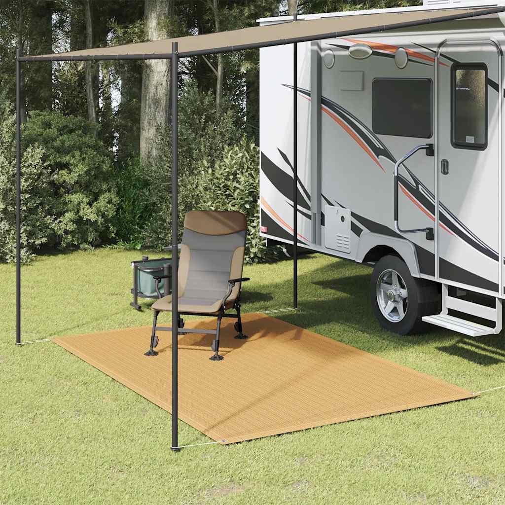 Tältmatta sandfärgat 200x300 cm HDPE