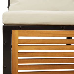 Loungegrupp för trädgården med dynor 6 delar massivt akaciaträ