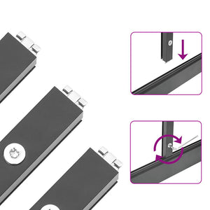 Växthus med ram antracit 169x114x195 cm aluminium