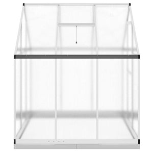 Växthus med ram silver 169x169x202 cm aluminium
