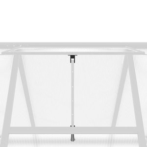 Växthus med ram silver 169x169x202 cm aluminium