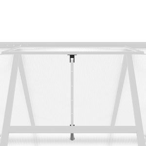 Växthus med ram silver 224x169x195 cm aluminium