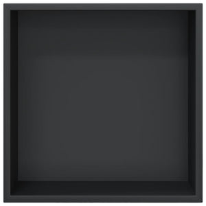 Duschnisch matt svart 32x32x9 cm rostfritt stål