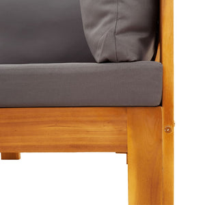 Loungegrupp för trädgården med dynor 9 delar massivt akaciaträ