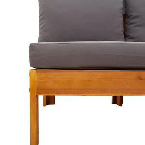 Loungegrupp för trädgården med dynor 9 delar massivt akaciaträ