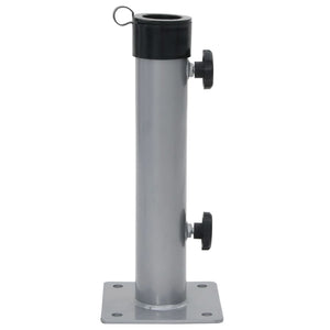 Parasollfot för Ø38/48 mm stolpe silver stål