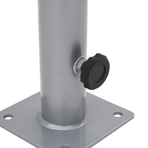 Parasollfot för Ø38/48 mm stolpe silver stål