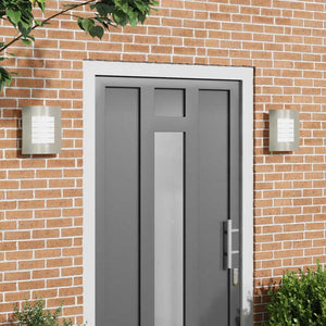 Utomhus vägglampa 2 pcs Silver 23,5 x 9 x 26 cm