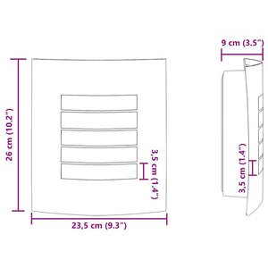 Utomhus vägglampa Svart 23,5 x 9 x 26 cm