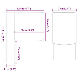 Utomhus vägglampa Svart 12 x 7 x 15 cm Rostfritt stål