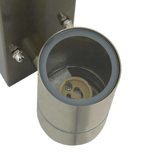 Utomhus vägglampa 2 pcs Silver 6,5 x 10,5 x 16 cm