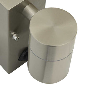 Utomhus vägglampa 2 pcs Silver 6,5 x 10,5 x 16 cm