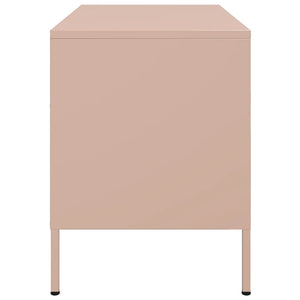 Tv-bänk 2 st rosa 68x39x50,5 cm stål