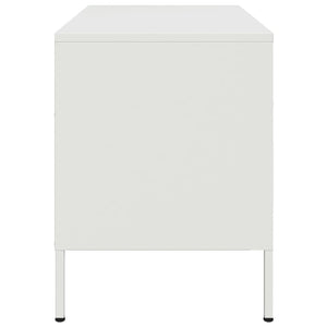 Tv-bänk 2 st vit 68x39x50,5 cm stål