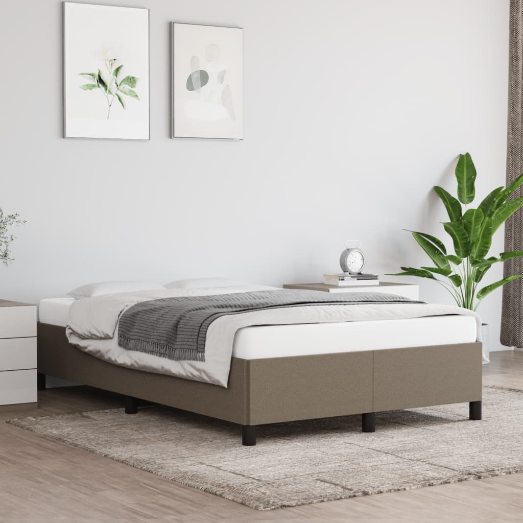 sängram utan madrass taupe 120x190 cm tyg