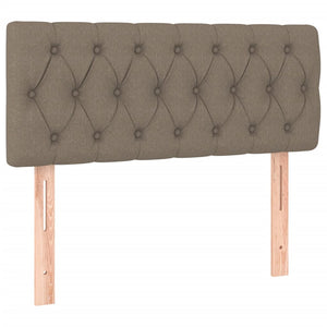 Ramsäng med madrass taupe 120x190 cm tyg