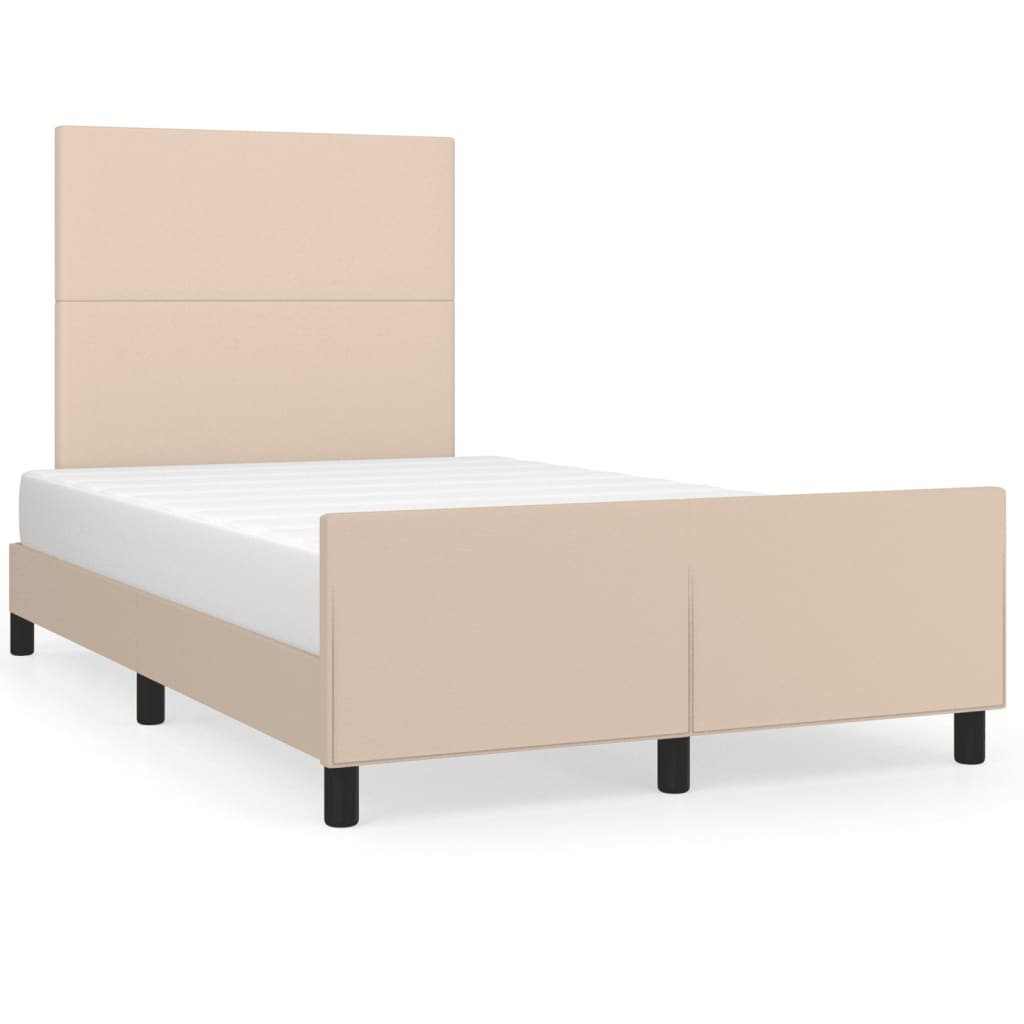 Sängram utan madrass cappuccino 120x190 cm konstläder