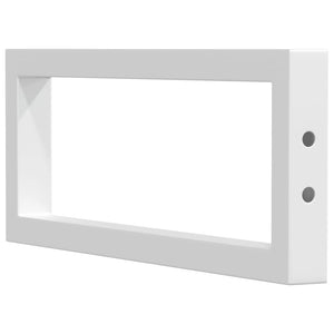 Hyllfästen för tvättställ 2 st vit rektangulärt stål