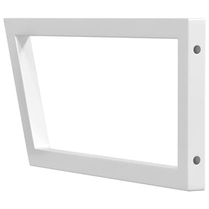 Hyllfästen för tvättställ 2 st vit trapetsformad stål