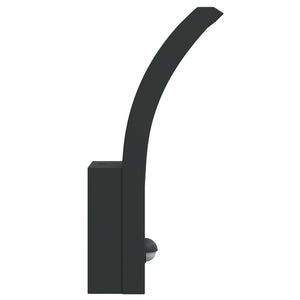 Utomhusvägglampor LED med sensorer 2 st svart gjuten aluminium