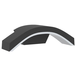 Utomhusvägglampor med sensorer 2 st svart gjuten aluminium