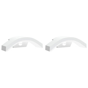 Utomhusvägglampor LED med sensorer 2 st vit gjuten aluminium