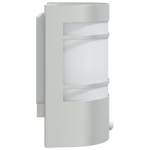 Utomhusvägglampor med sensorer 2 st rostfritt stål