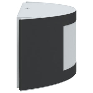 Utomhusvägglampor 2 st svart rostfritt stål