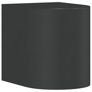 Utomhusvägglampor 2 st svart gjuten aluminium