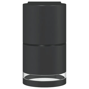 Utomhusvägglampor 2 st svart gjuten aluminium