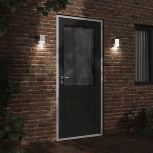 Utomhusvägglampa 2 st silver rostfritt stål