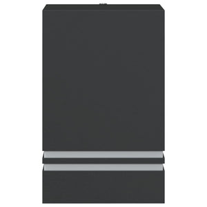 Utomhusvägglampa svart rostfritt stål