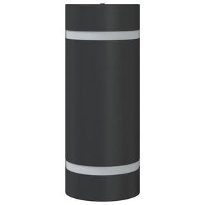 Utomhusvägglampor 2 st svart gjuten aluminium