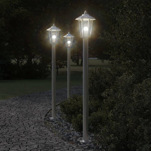 Utomhusgolvlampa silver 120 cm rostfritt stål