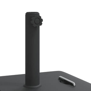Parasollfot med handtag för Ø38 / 48 mm stolpar 27 kg fyrkantig