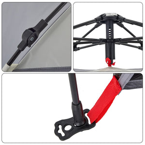 Strandtält 2 personer grå snabbrest vattentätt