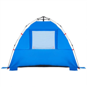 Strandtält 3 personer azurblå snabbrest vattentätt