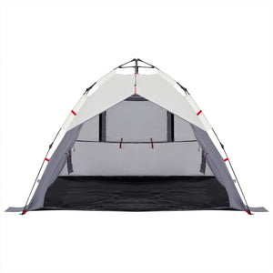 Strandtält 3 personer grå snabbrest vattentätt