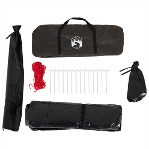 Fisketält 4 personer brun vattentätt