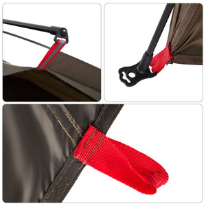 Fisketält 4 personer brun snabbrest