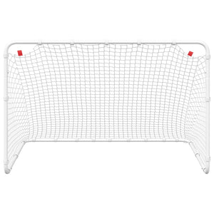 Fotbollsmål vitt 122x81x81 cm stål
