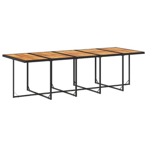 Matgrupp för trädgården med dynor 15 delar svart konstrotting