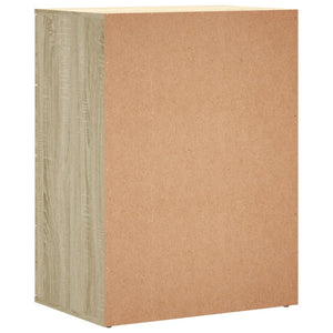 Skänkar 2 st sonoma-ek 60x39x80 cm konstruerat trä