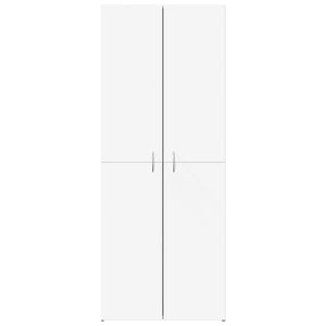 Dokumentskåp vit 60x32x153 cm konstruerat trä