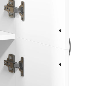 Dokumentskåp vit 60x32x153 cm konstruerat trä