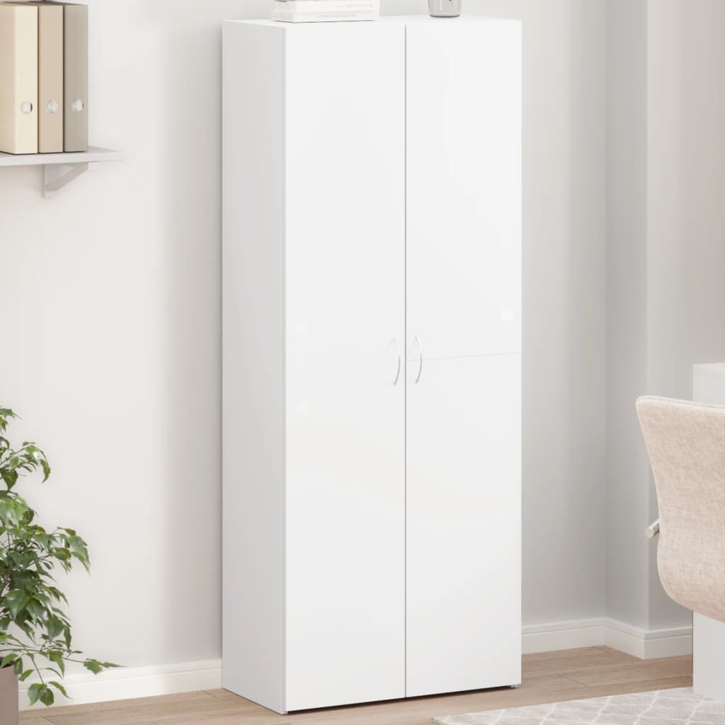Dokumentskåp vit 60x32x153 cm konstruerat trä