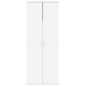 Högskåp vit 70x35x180 cm konstruerat trä