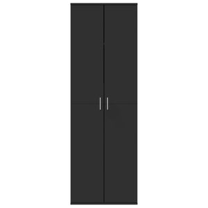 Högskåp svart 60x35x180 cm konstruerat trä