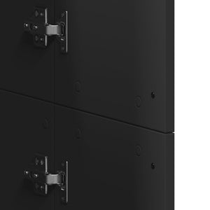 Högskåp svart 60x35x180 cm konstruerat trä