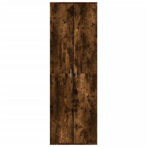 Högskåp rökfärgad ek 60x35x180 cm konstruerat trä